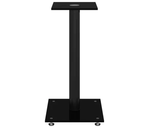 Kõlarialused 2 Tk, Must, Karastatud Klaas, 1 Sambaga Disain