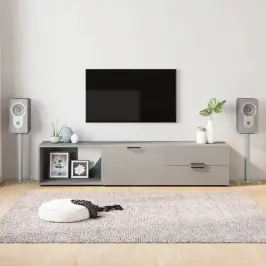 Skaļruņu Statīvi, 2 Gab., Rūdīts Stikls, 1 Balsts, Sudrabaini Vidaxl