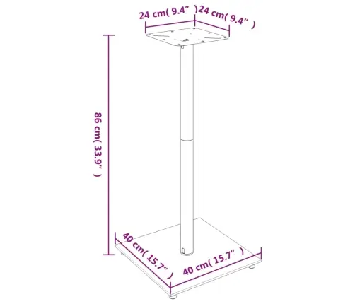 Garsiakalbių Stovai, 2Vnt., Juodi, Grūdintas Stiklas