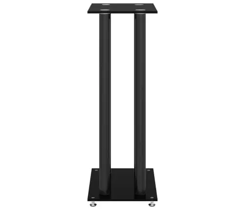 Garsiakalbių Stovai, 2Vnt., Juodi, Grūdintas Stiklas