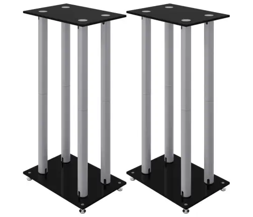 Skaļruņu Statīvi, 2 Gab., Rūdīts Stikls, 4 Balsti Vidaxl