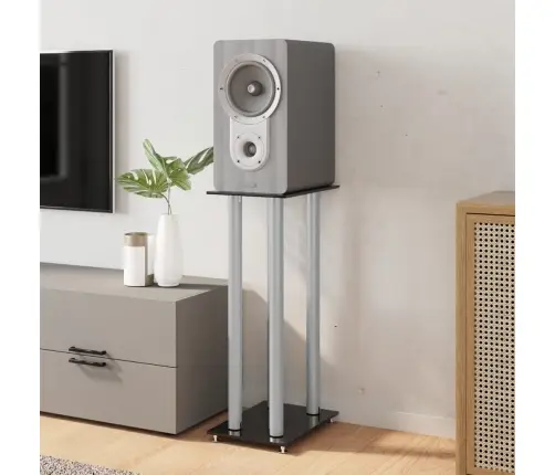 Skaļruņu Statīvi, 2 Gab., Rūdīts Stikls, 4 Balsti Vidaxl