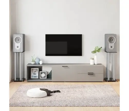 Skaļruņu Statīvi, 2 Gab., Rūdīts Stikls, 4 Balsti Vidaxl