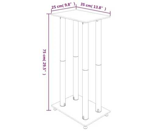 Garsiakalbių Stovai, 2Vnt., Sidabriniai, Grūdintas Stiklas