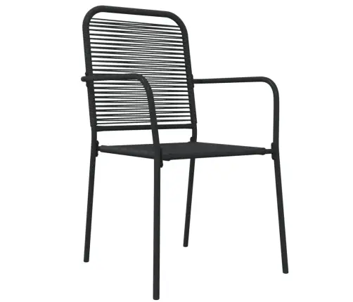 5-Daļīgs Dārza Mēbeļu Komplekts, Virves, Tērauds, Melns Vidaxl