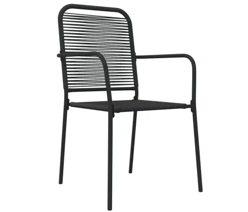 7-Daļīgs Dārza Mēbeļu Komplekts, Virves, Tērauds, Melns Vidaxl