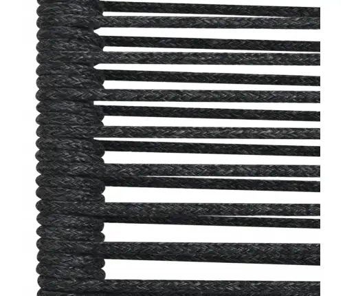 7-Daļīgs Dārza Mēbeļu Komplekts, Virves, Tērauds, Melns Vidaxl