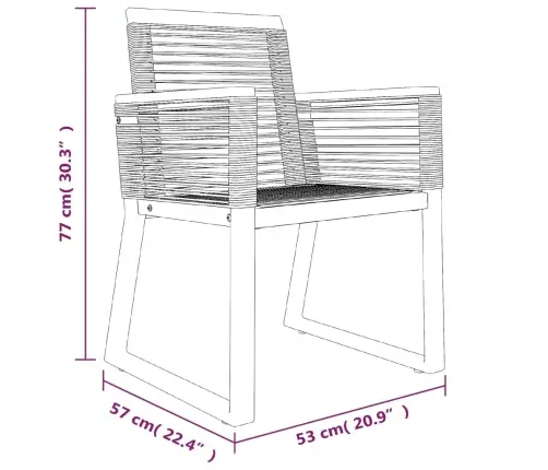 Sodo Valgomojo Komplektas, 7 Dalių, Juodas, Pvc Ratanas