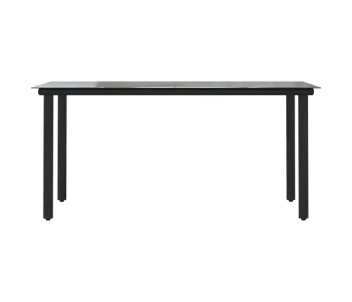 5-Osaline Aiamööbli Komplekt, Must, Pvc-Rotang