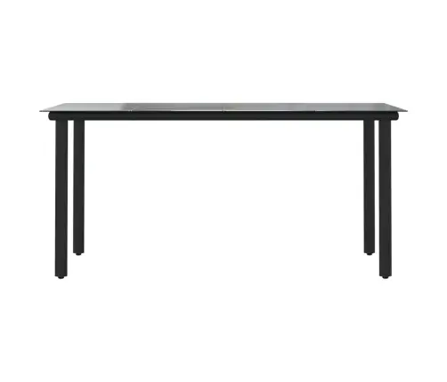 7-Daļīgs Dārza Mēbeļu Komplekts, Melna Pvc Rotangpalma Vidaxl