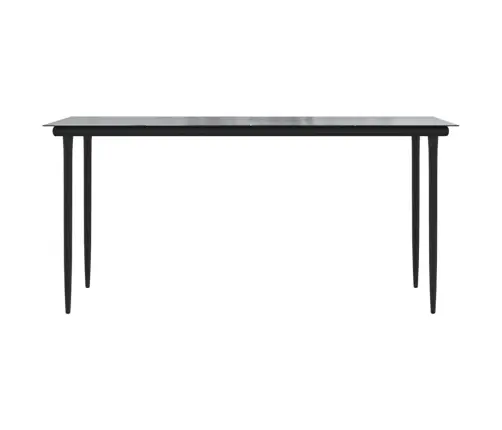 5-Daļīgs Dārza Mēbeļu Komplekts, Melns, Pvc Rotangpalma Vidaxl