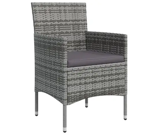 Sodo Komplektas Su Pagalvėlėmis, 7 Dalių, Pilkas Ir Juodas