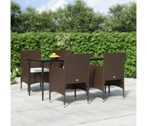 Sodo Komplektas Su Pagalvėlėmis, 5 Dalių, Rudas Ir Juodas