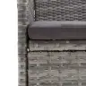 5-Daļīgs Dārza Mēbeļu Komplekts Ar Matračiem, Pelēks, Melns Vidaxl