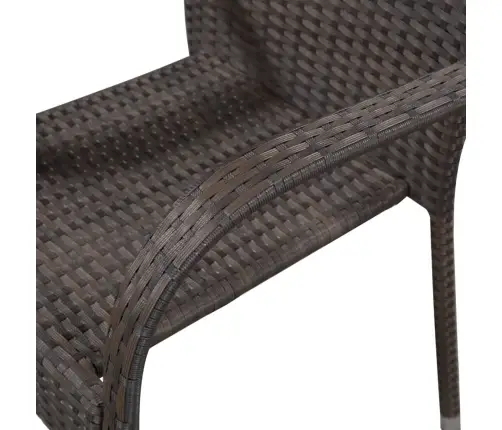 Sodo Valgomojo Baldų Komplektas, 7 Dalių, Rudas, Poliratanas