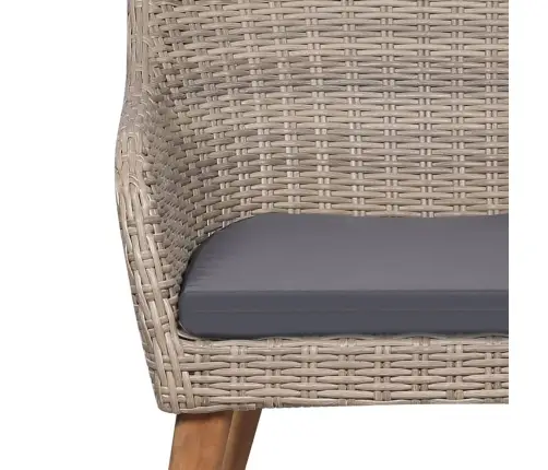 5-Osaline Aiamööbli Komplekt Patjadega, Pruun