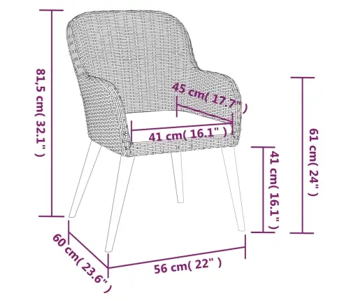 7-Daļīgs Dārza Mēbeļu Komplekts Ar Matračiem, Melns Vidaxl