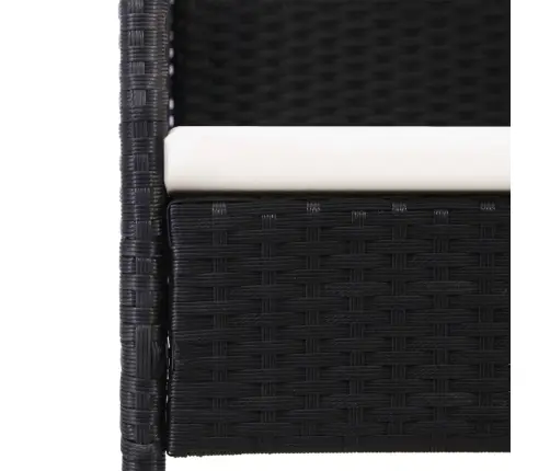 5-Daļīgs Dārza Mēbeļu Komplekts Ar Matračiem, Pe Pinums, Melns Vidaxl