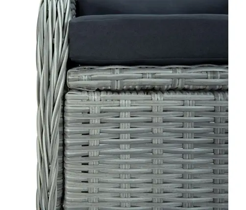 Sodo Baldų Komplektas, 5 Dalių, Šviesiai Pilkas, Poliratanas