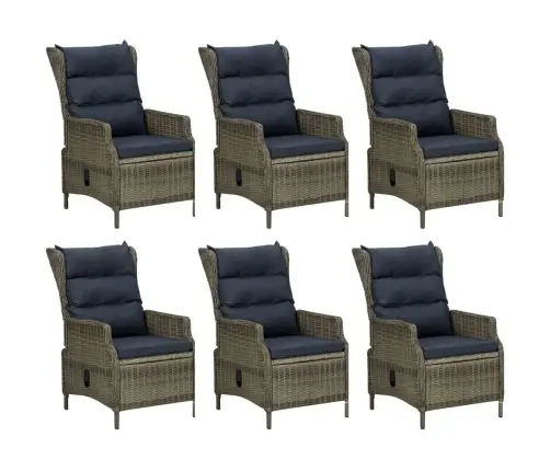 7-Daļīgs Dārza Mēbeļu Komplekts, Brūna Pe Rotangpalma Vidaxl