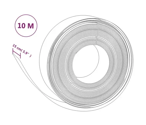 Dārza Apmale, Brūna, 10 M, 15 Cm, Polietilēns Vidaxl