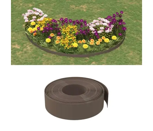 Dārza Apmale, Brūna, 10 M, 15 Cm, Polietilēns Vidaxl