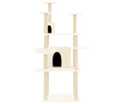 Kassimaja Sisalköitega Kraapimispuuga, Kreemjas, 166 Cm