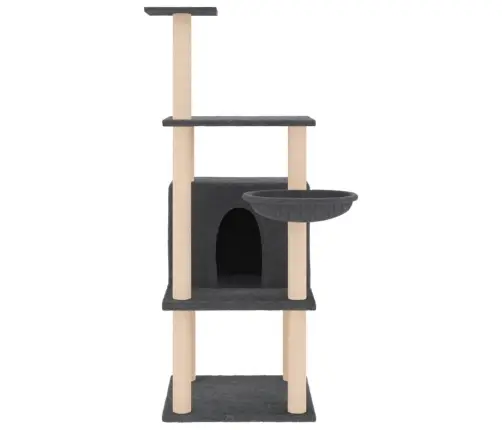 Draskyklė Katėms Su Stovais Iš Sizalio, Tamsiai Pilka, 132Cm