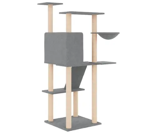 Draskyklė Katėms Su Stovais Iš Sizalio, Šviesiai Pilka, 143Cm