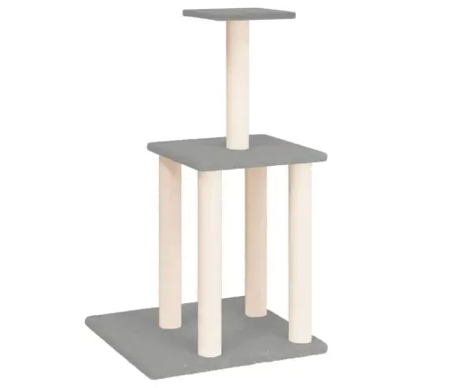 Kassimaja Sisalköitega Kraapimispostidega, Helehall, 85,5 Cm