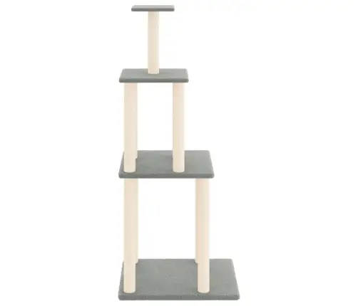 Kaķu Māja Ar Sizala Stabiem Nagu Asināšanai, 149 Cm, Pelēka Vidaxl