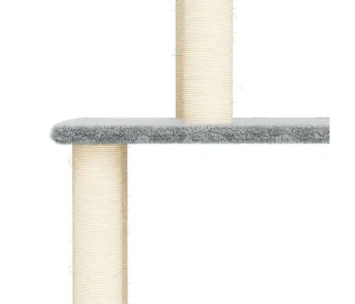 Kaķu Māja Ar Sizala Stabiem Nagu Asināšanai, 149 Cm, Pelēka Vidaxl