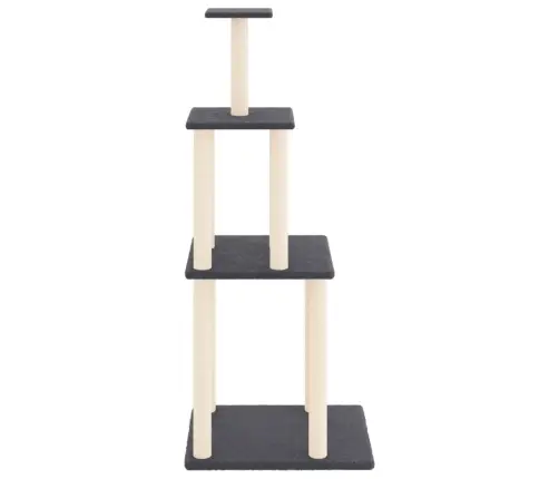 Kaķu Māja Ar Sizala Stabiem Nagu Asināšanai, 149 Cm, Pelēka Vidaxl