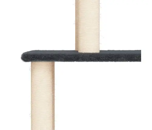 Kaķu Māja Ar Sizala Stabiem Nagu Asināšanai, 149 Cm, Pelēka Vidaxl