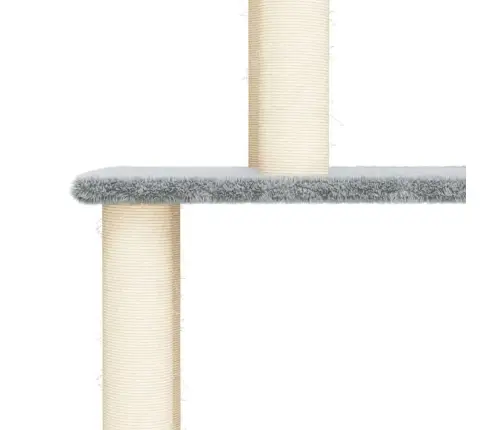 Kaķu Māja Ar Sizala Stabiem Nagu Asināšanai, 183 Cm, Pelēka Vidaxl