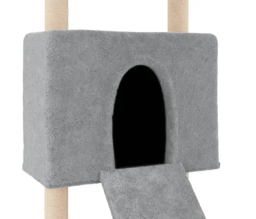 Kassimaja Sisalköitega Kraapimispuudega, Helehall, 153 Cm