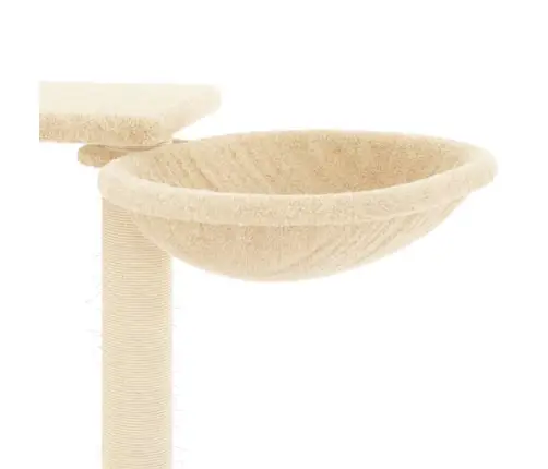 Draskyklė Katėms Su Draskymo Stovais, Kreminės Spalvos, 82Cm