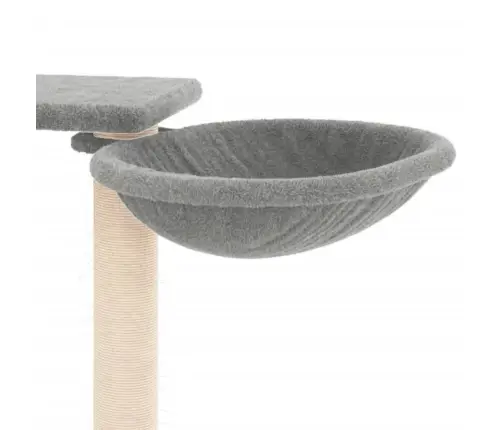 Kaķu Māja Ar Sizala Stabiem Nagu Asināšanai, 82 Cm, Pelēka Vidaxl