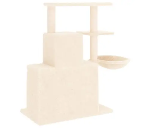 Kaķu Māja Ar Sizala Stabiem Nagu Asināšanai, 83 Cm, Krēmkrāsas Vidaxl