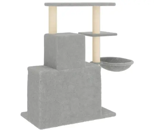 Kaķu Māja Ar Sizala Stabiem Nagu Asināšanai, 83 Cm, Pelēka Vidaxl