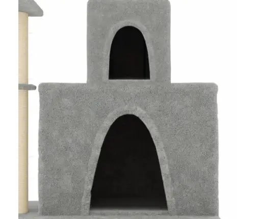 Kaķu Māja Ar Sizala Stabiem Nagu Asināšanai, 83 Cm, Pelēka Vidaxl