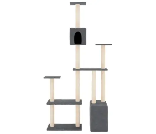 Kassimaja Sisalköitega Kraapimispuudega, Tumehall, 180 Cm