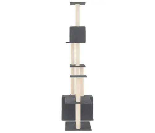 Kassimaja Sisalköitega Kraapimispuudega, Tumehall, 180 Cm