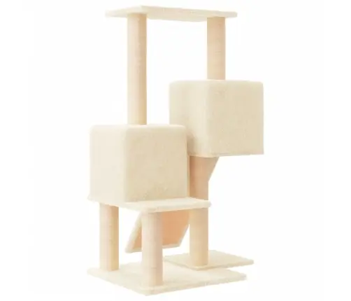 Kaķu Māja Ar Sizala Stabiem Nagu Asināšanai, 82 Cm, Krēmkrāsas Vidaxl