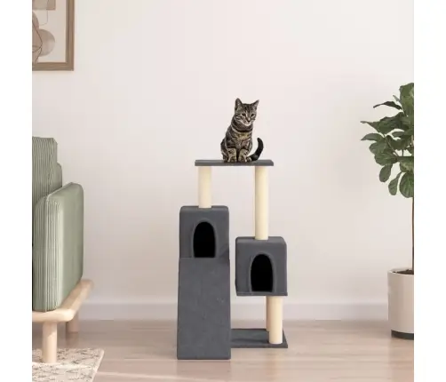 Kassimaja Sisalköitega Kraapimispuudega, Tumehall, 82 Cm