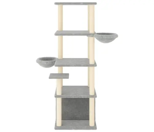 Draskyklė Katėms Su Stovais Iš Sizalio, Šviesiai Pilka, 147Cm