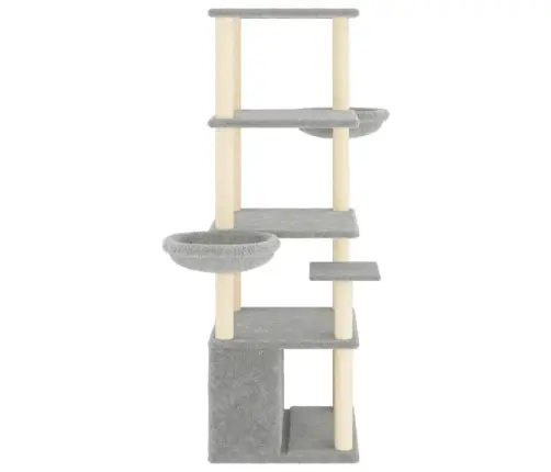 Draskyklė Katėms Su Stovais Iš Sizalio, Šviesiai Pilka, 147Cm