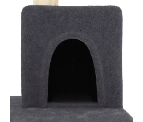 Kassimaja Sisalköitega Kraapimispostidega, Tumehall, 123 Cm