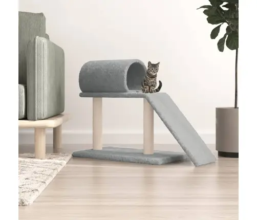 Nagu Asināšanas Stabi Ar Tuneli Un Kāpnēm, Pelēki, 55,5 Cm Vidaxl