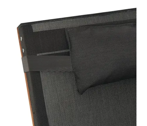 Päevitustool Padjaga, Hall, Tekstileen Ja Paplipuit